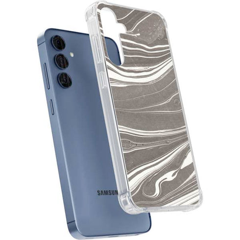 Grey Marble Galaxy S24 Clear Case