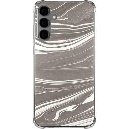 Grey Marble Galaxy S24 Plus Clear Case
