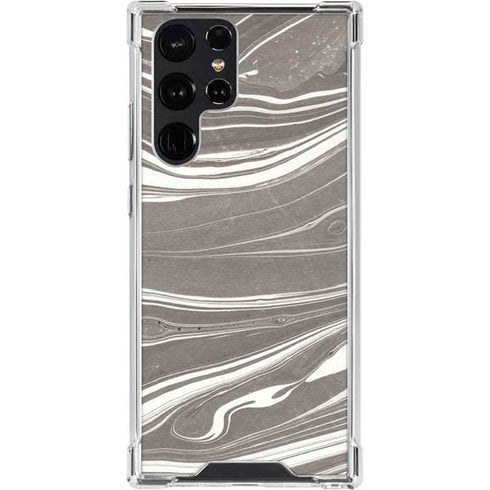 Grey Marble Galaxy S24 Ultra Clear Case