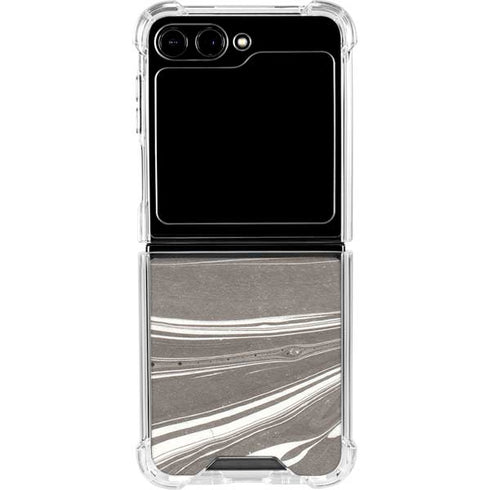 Grey Marble Galaxy Z Flip5 5G Clear Case