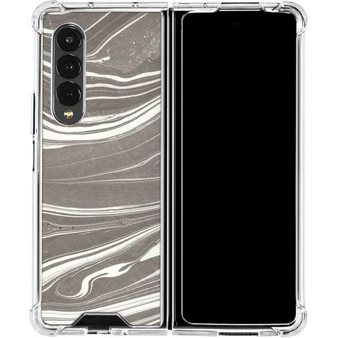 Grey Marble Galaxy Z Fold4 5G Clear Case