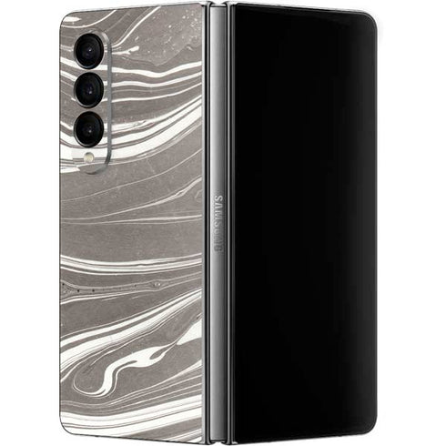 Grey Marble Galaxy Z Fold4 5G Skin