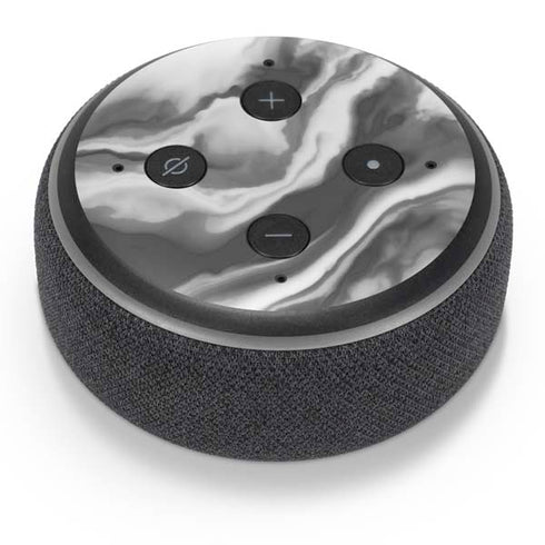 Grey Marble Ink Amazon Echo Dot Skin