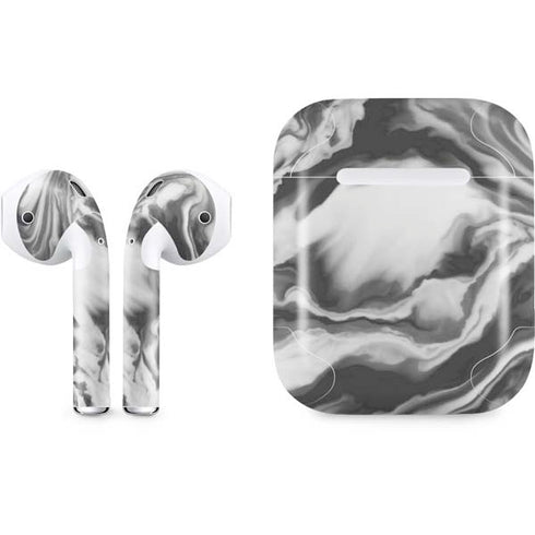 Grey Marble Ink Apple AirPods Skin