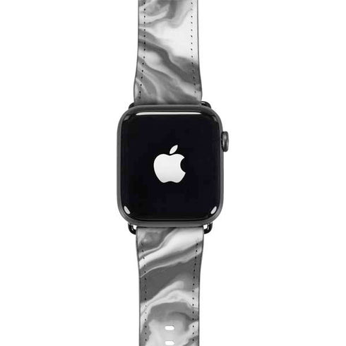 Grey Marble Ink Apple Watch Band 42-44mm