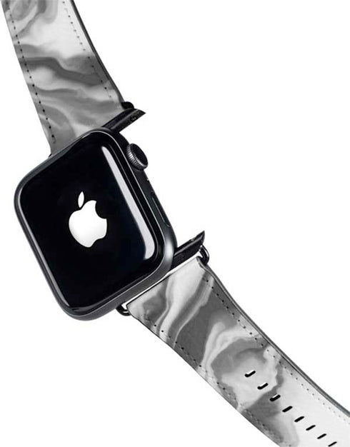 Grey Marble Ink Apple Watch Band 42-44mm