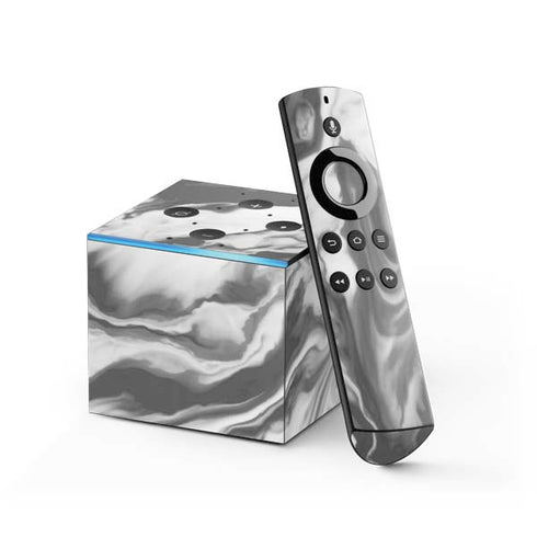 Grey Marble Ink Fire TV Cube Skin