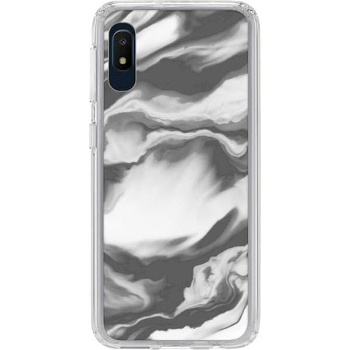 Grey Marble Ink Galaxy A10e Clear Case