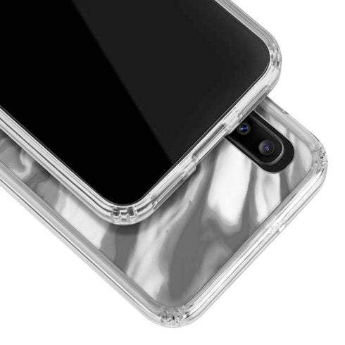 Grey Marble Ink Galaxy A30 Clear Case