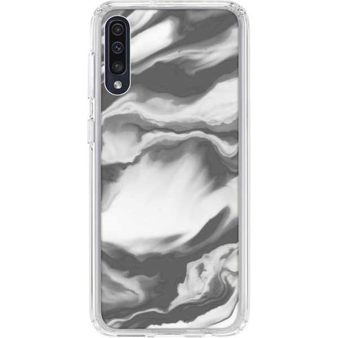Grey Marble Ink Galaxy A50 Clear Case
