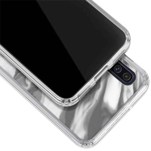 Grey Marble Ink Galaxy A50 Clear Case