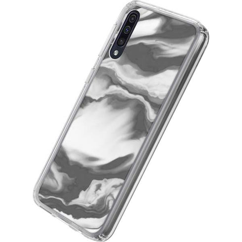 Grey Marble Ink Galaxy A50 Clear Case