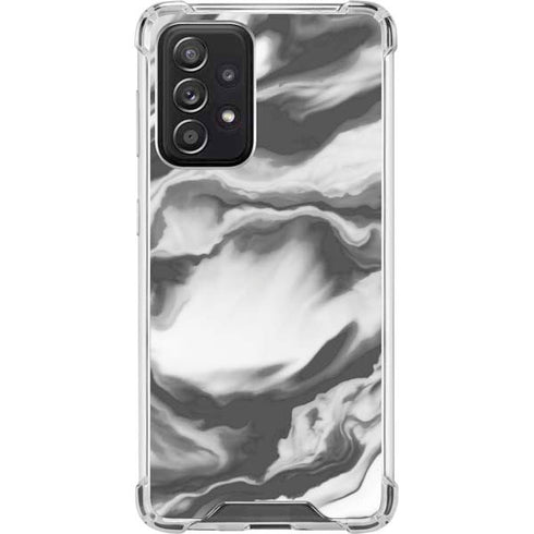Grey Marble Ink Galaxy A52 5G Clear Case