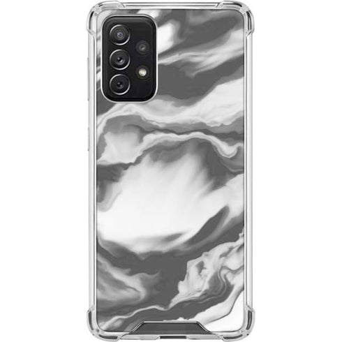Grey Marble Ink Galaxy A72 5G Clear Case