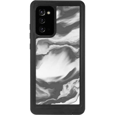 Grey Marble Ink Galaxy Note20 5G Waterproof Case