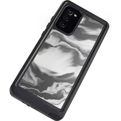 Grey Marble Ink Galaxy Note20 5G Waterproof Case