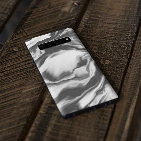 Grey Marble Ink Galaxy S10 Skin
