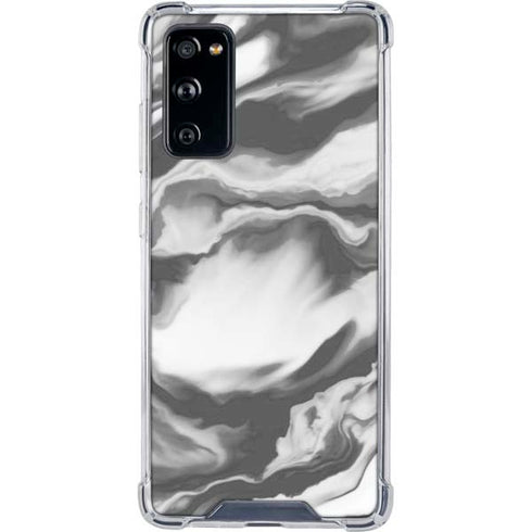 Grey Marble Ink Galaxy S20 FE Clear Case