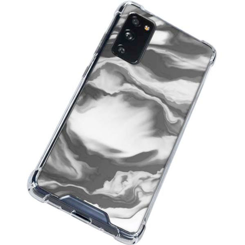 Grey Marble Ink Galaxy S20 FE Clear Case