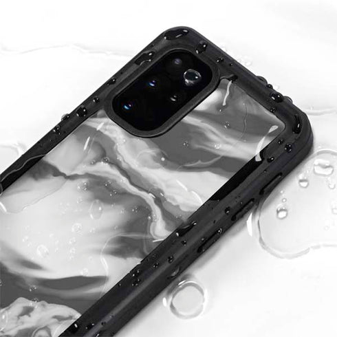 Grey Marble Ink Galaxy S20 Plus Waterproof Case