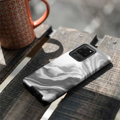 Grey Marble Ink Galaxy S20 Ultra 5G Pro Case