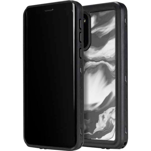 Grey Marble Ink Galaxy S20 Waterproof Case