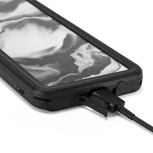 Grey Marble Ink Galaxy S20 Waterproof Case
