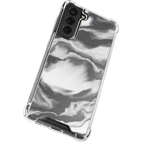 Grey Marble Ink Galaxy S21 FE Clear Case