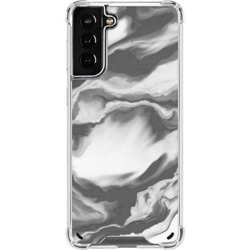 Grey Marble Ink Galaxy S21 Plus 5G Clear Case