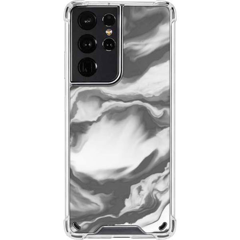 Grey Marble Ink Galaxy S21 Ultra 5G Clear Case