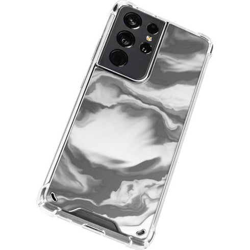 Grey Marble Ink Galaxy S21 Ultra 5G Clear Case