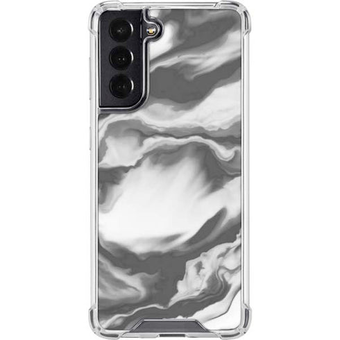 Grey Marble Ink Galaxy S22 Clear Case