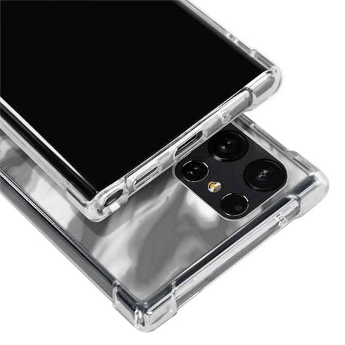 Grey Marble Ink Galaxy S22 Ultra Clear Case