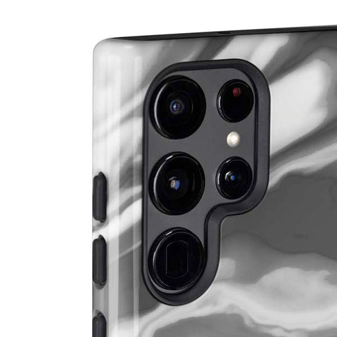 Grey Marble Ink Galaxy S22 Ultra Pro Case