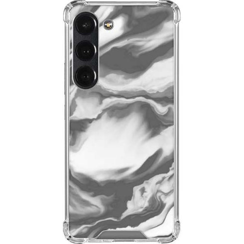 Grey Marble Ink Galaxy S23 Clear Case