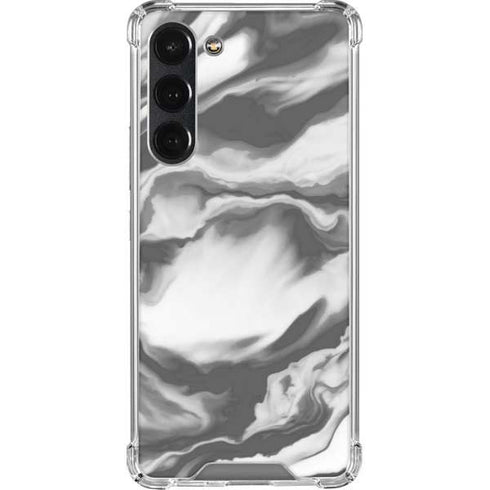 Grey Marble Ink Galaxy S23 Plus Clear Case