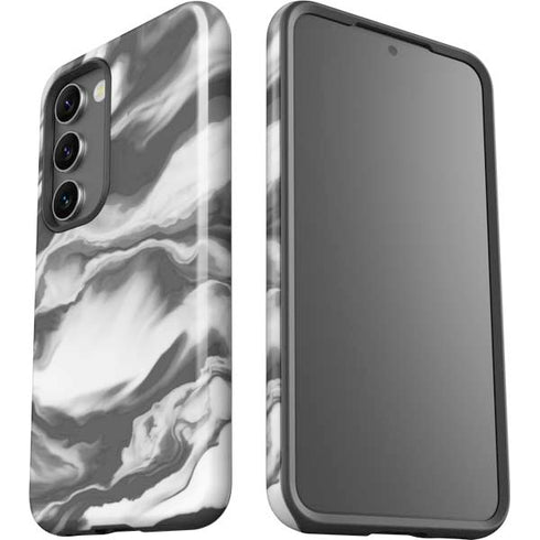 Grey Marble Ink Galaxy S23 Plus Pro Case