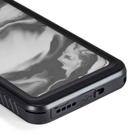 Grey Marble Ink Galaxy S23 Plus Waterproof Case
