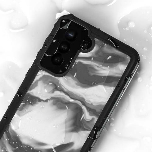 Grey Marble Ink Galaxy S23 Plus Waterproof Case