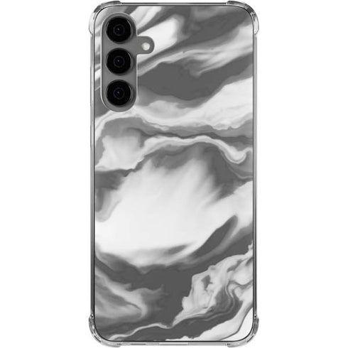 Grey Marble Ink Galaxy S24 Plus Clear Case