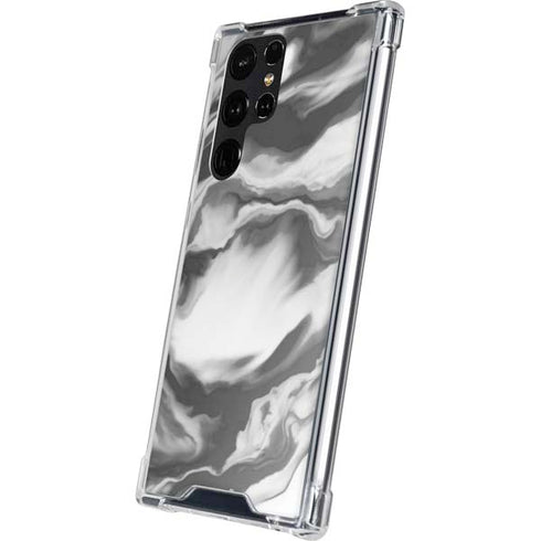 Grey Marble Ink Galaxy S24 Ultra Clear Case