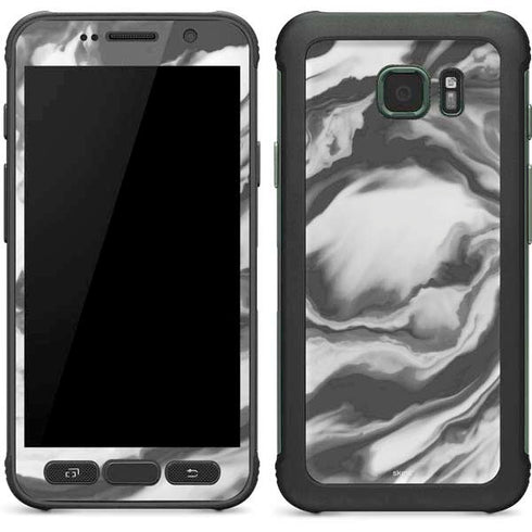 Grey Marble Ink Galaxy S7 Active Skin