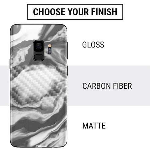 Grey Marble Ink Galaxy S9 Skin