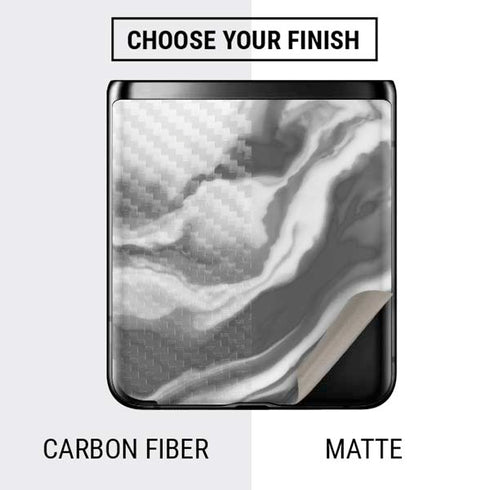 Grey Marble Ink Galaxy Z Flip Skin