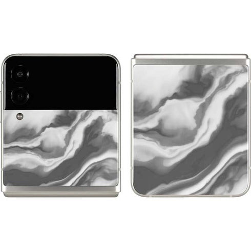 Grey Marble Ink Galaxy Z Flip3 5G Skin