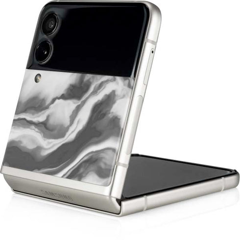 Grey Marble Ink Galaxy Z Flip3 5G Skin