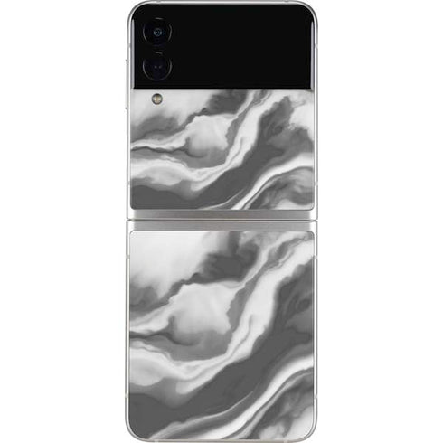 Grey Marble Ink Galaxy Z Flip4 5G Skin