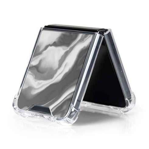 Grey Marble Ink Galaxy Z Flip5 5G Clear Case