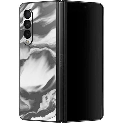 Grey Marble Ink Galaxy Z Fold3 5G Skin