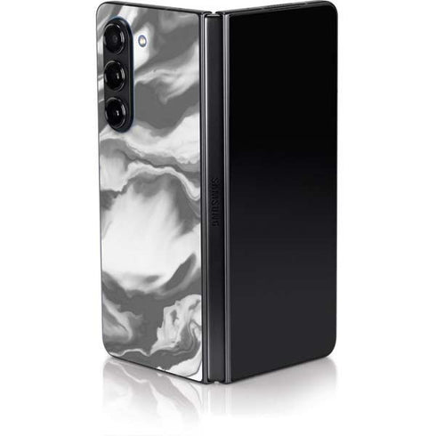 Grey Marble Ink Galaxy Z Fold5 5G Skin